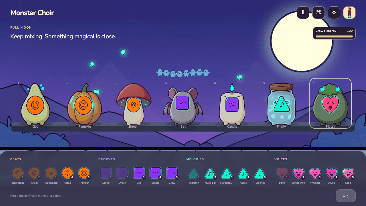 The choir under the night sky